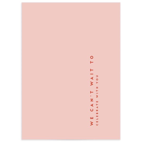 Contemporary Typography Wedding Response Cards back in Rose Pink