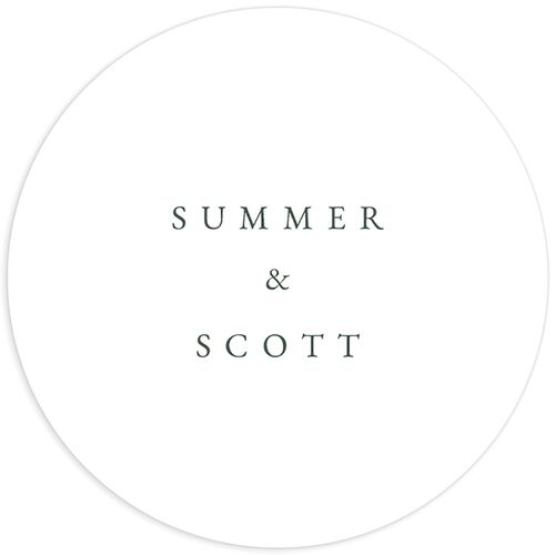 Delicate Greenery Wedding Stickers - Pure White