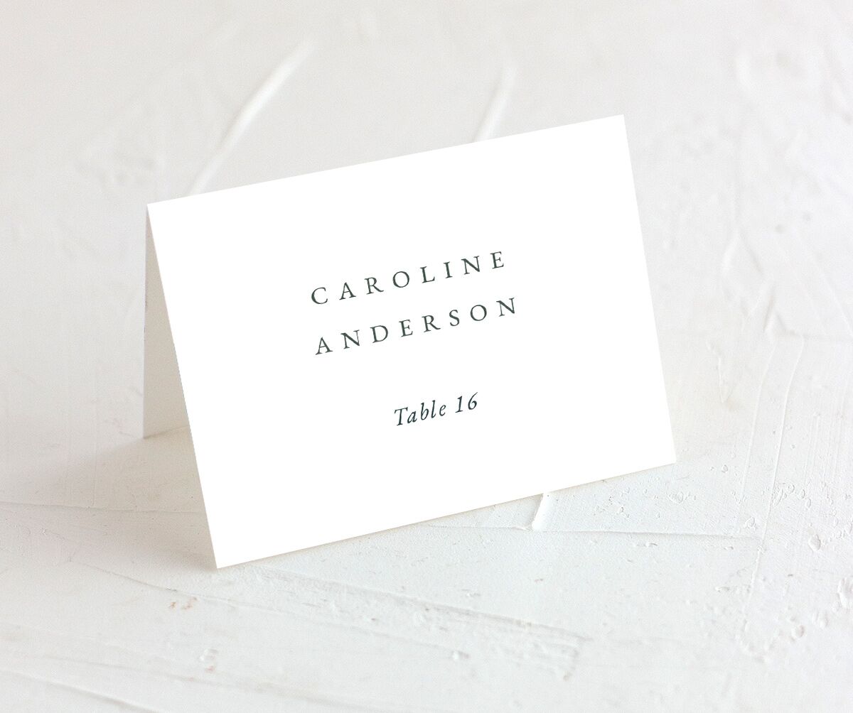 Wildflower Frame Place Cards front in Pure White