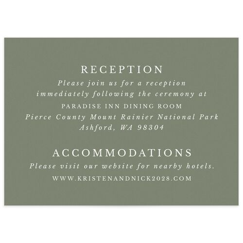 Eucalyptus Frame Wedding Enclosure Cards - Pure White