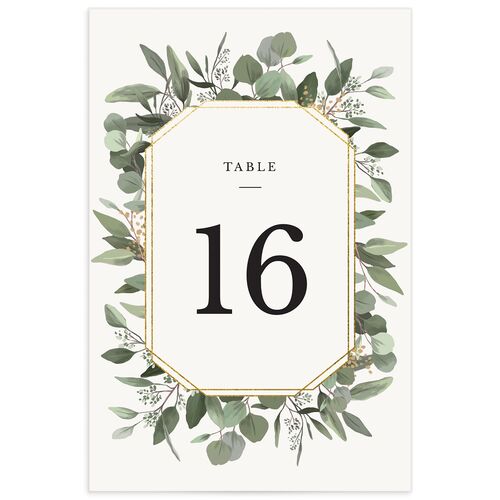 Eucalyptus Frame Table Numbers - Pure White