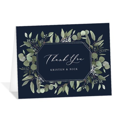 Painted Eucalyptus Thank You Cards