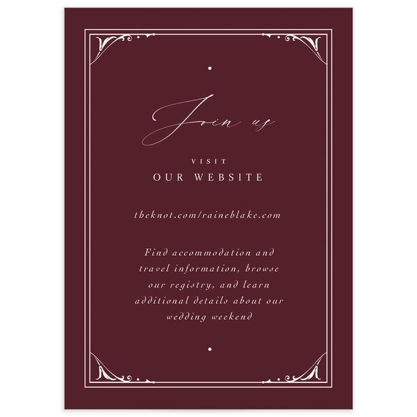 Gothic Dusk Wedding Enclosure Cards front in Midnight