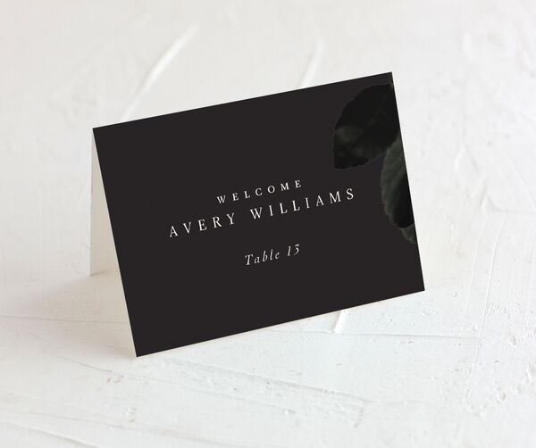 Gothic Dusk Place Cards front in Midnight