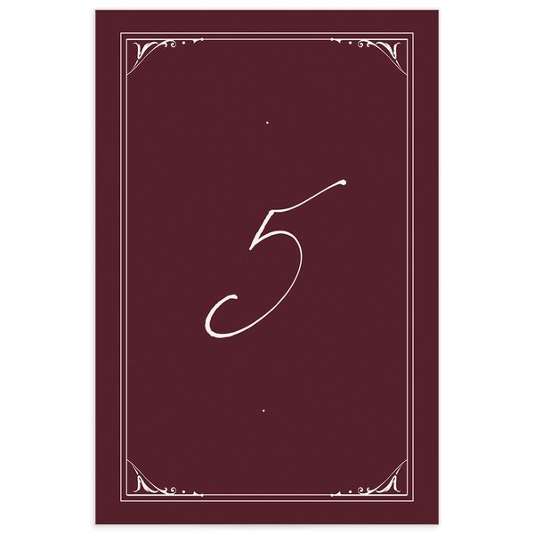 Gothic Dusk Table Numbers front in Midnight