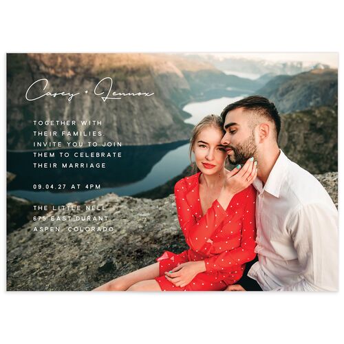 Modern Photograph Wedding Invitations - Mist