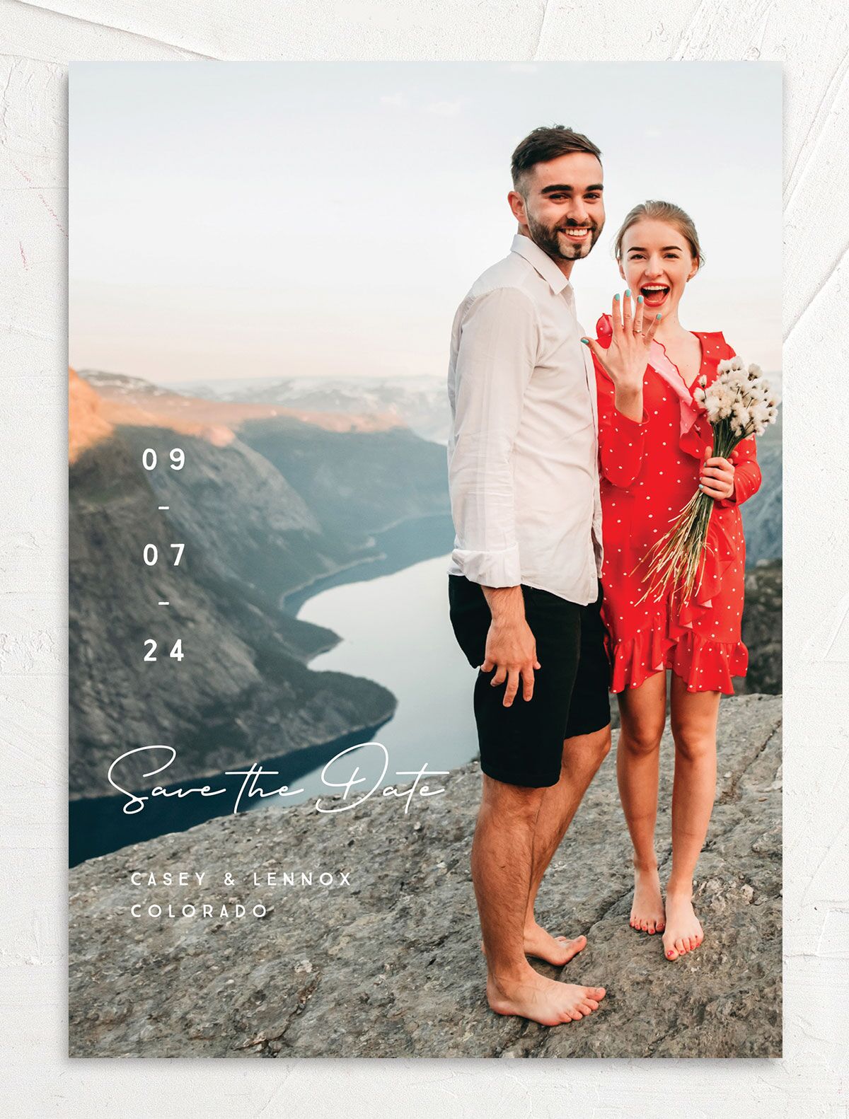 Minimalist Photography Save The Date Cards front in Silver