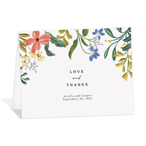 Vintage Garden Thank You Cards - Rose Gold
