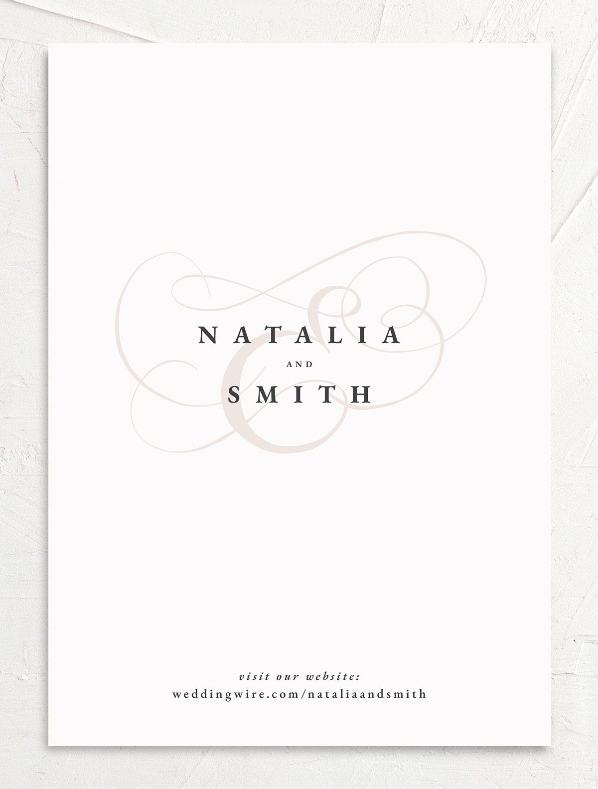 Ornate Ampersand Save the Date Cards back in Daisy