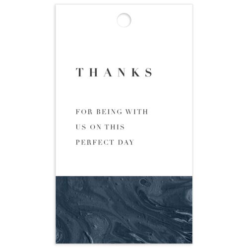 Marbled Canvas Favor Gift Tags - French Blue