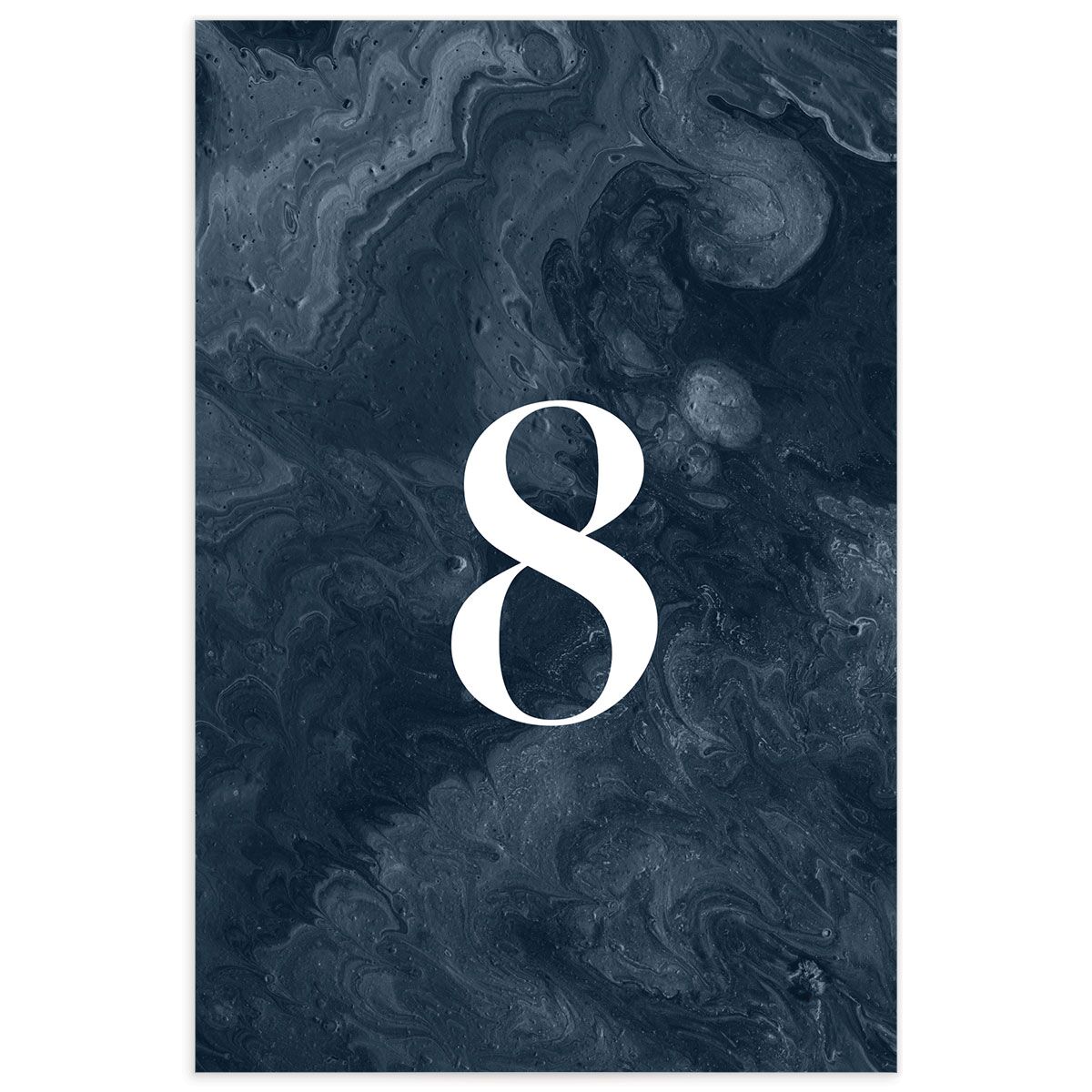 Marbled Canvas Table Numbers back in French Blue
