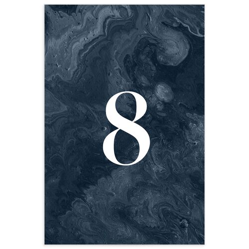 Marbled Canvas Table Numbers - French Blue