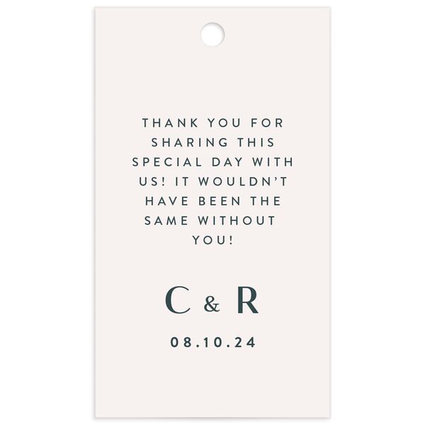 Coastal Canvas Favor Gift Tags front in French Blue