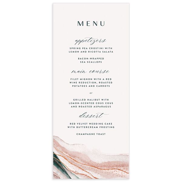 Coastal Canvas Menus front in French Blue