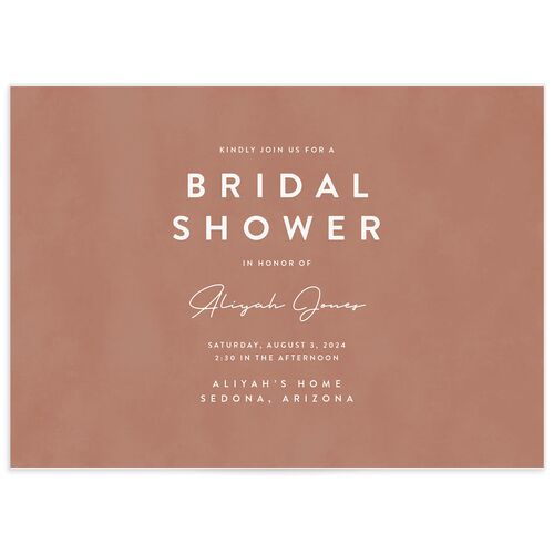 Minimal Mountains Bridal Shower Invitations