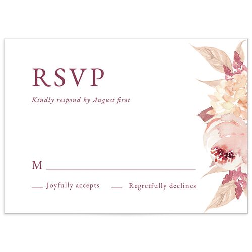 Watercolor Roses Wedding Response Cards