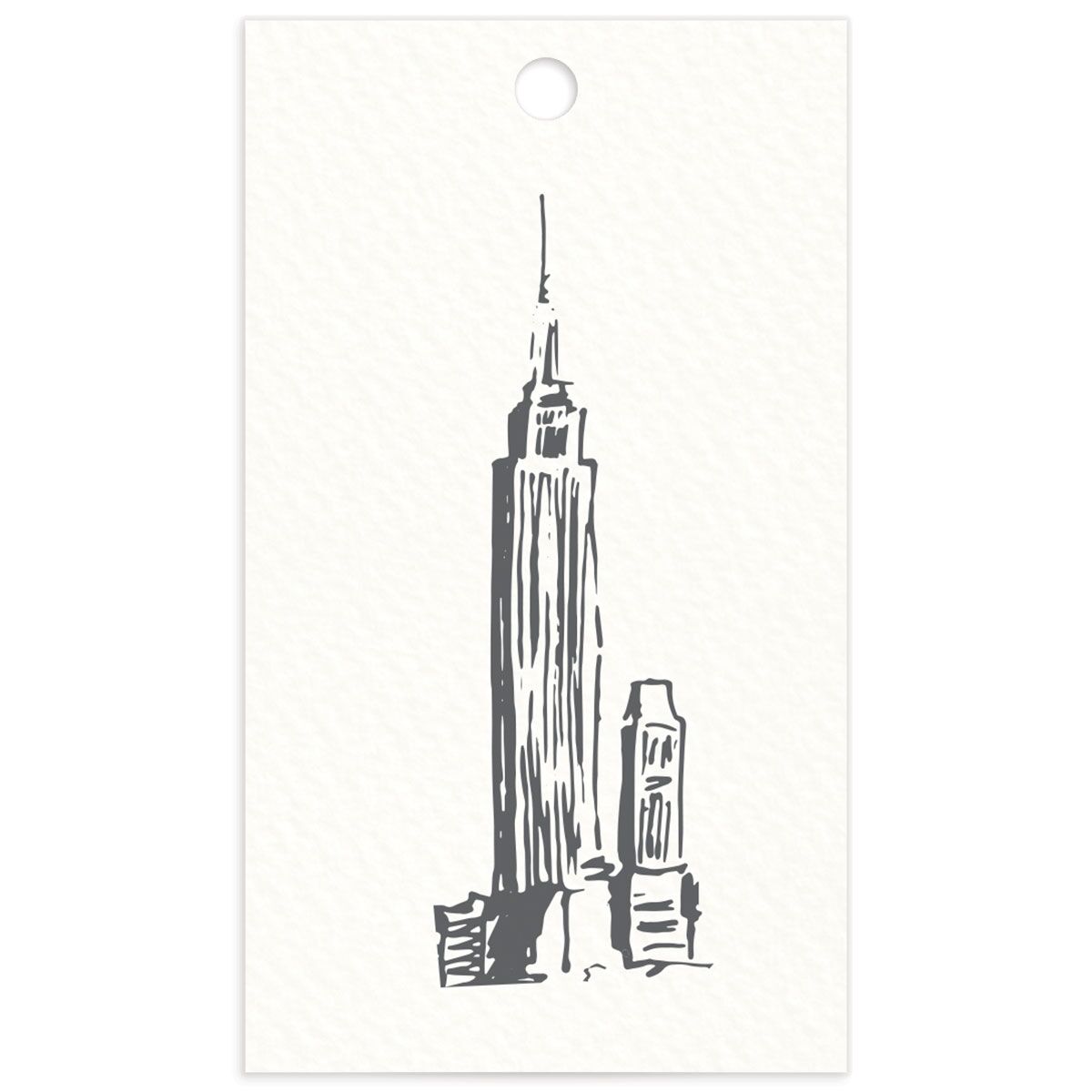 Manhattan Skyline Favor Gift Tags back in Jewel Green