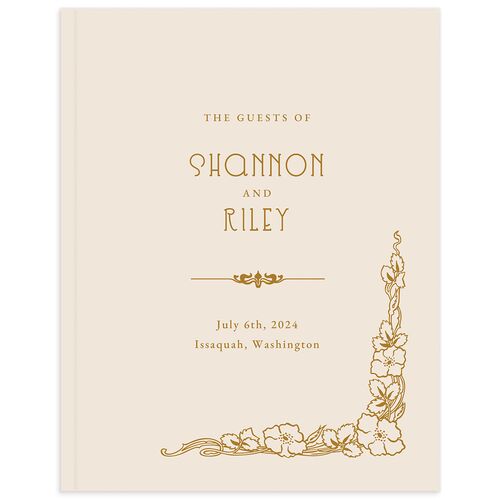 Floral Antiquity Wedding Guest Book