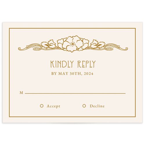 Floral Antiquity Wedding Response Cards