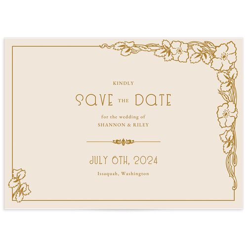 Floral Antiquity Save the Date Cards