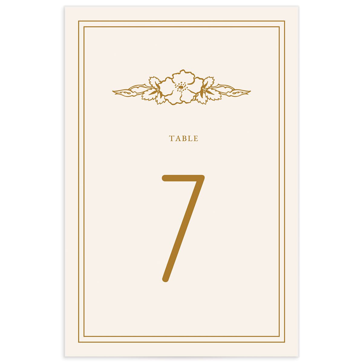 Floral Antiquity Table Numbers front in Dijon