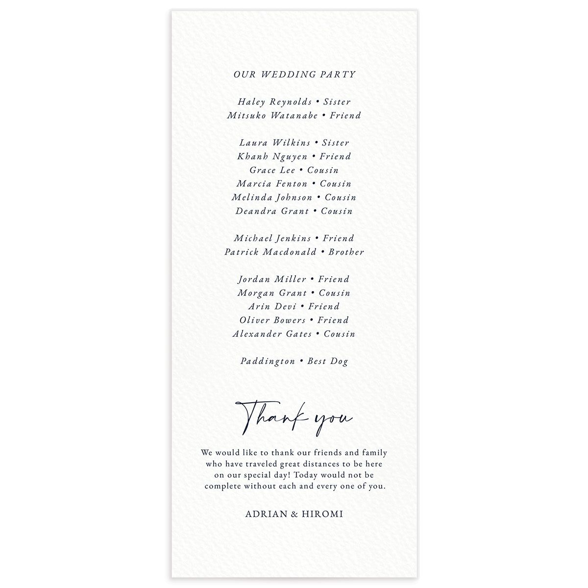 Watercolor Hills Wedding Programs back in French Blue