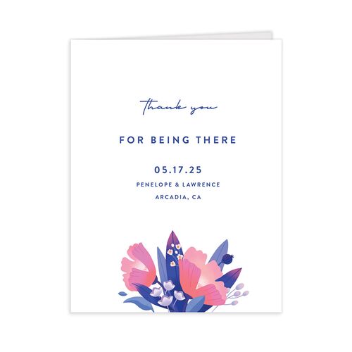 Vivid Flora Thank You Cards - Regency Blue