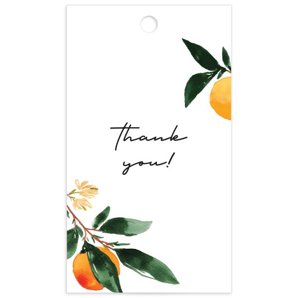 Orange Branches Favor Gift Tags front in Pumpkin