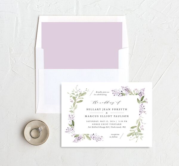 Lilac Garland Envelope Liner envelope-and-liner in Jewel Purple
