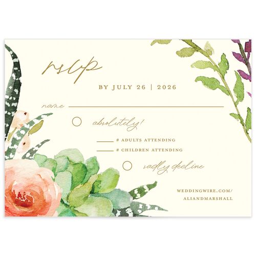 Lush Blooms Wedding Response Cards