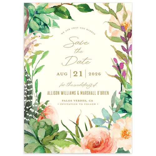 Lush Blooms Save the Date Cards