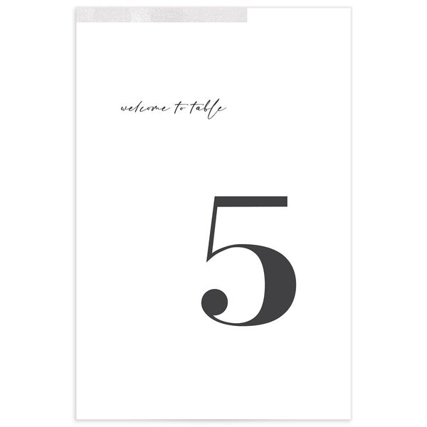 Simple Touches Table Numbers front in Silver