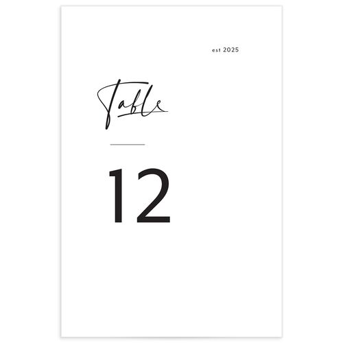 Signature Style Table Numbers