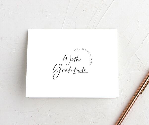 Signature Style Thank You Cards front in Pure White