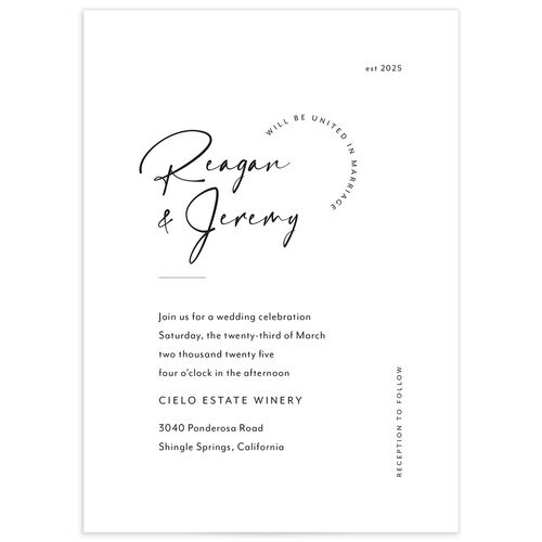 Signature Style Wedding Invitations - Pure White
