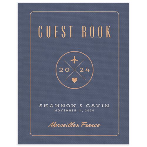 Retro Travel Wedding Guest Book