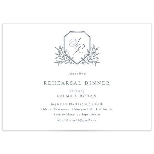 Elegant Emblem Rehearsal Dinner Invitations