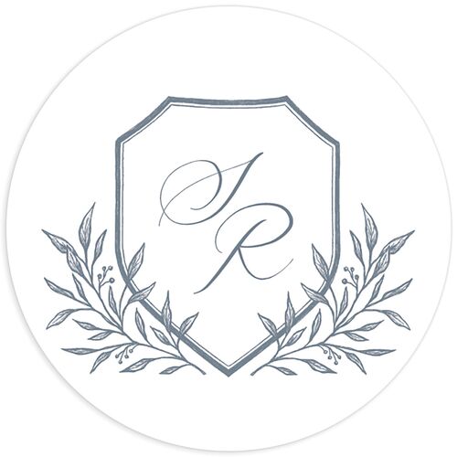 Elegant Emblem Wedding Stickers