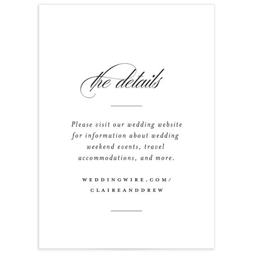 Elegant Cursive Wedding Enclosure Cards