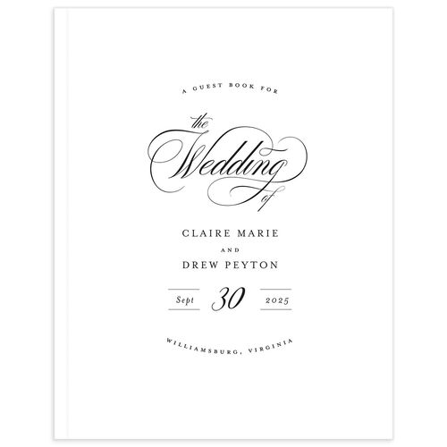 Elegant Cursive Wedding Guest Book
