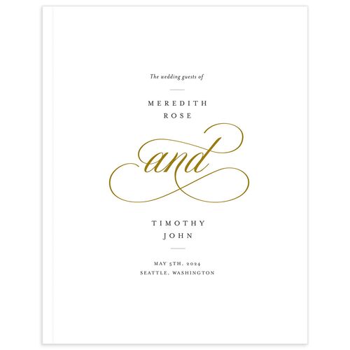Delicate Embellishment Wedding Guest Book