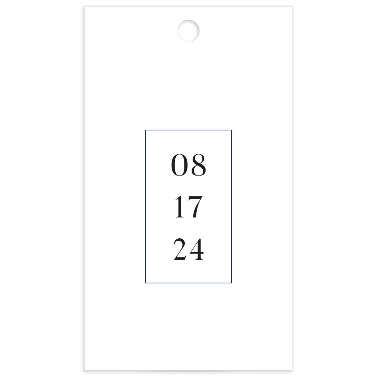 Modern Bold Favor Gift Tags front in Pure White