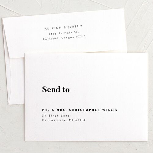 Modern Bold Wedding Invitation Envelopes