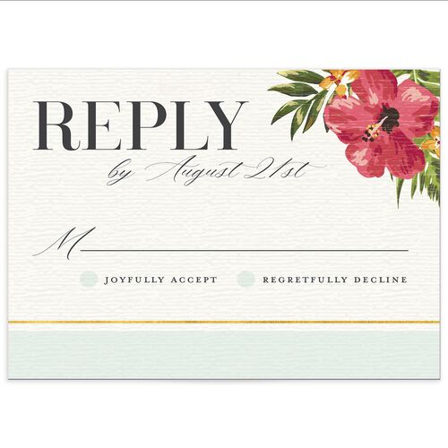 Tropical Bloom Wedding Response Cards