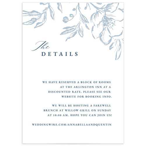 Delicate Blooms Wedding Enclosure Cards