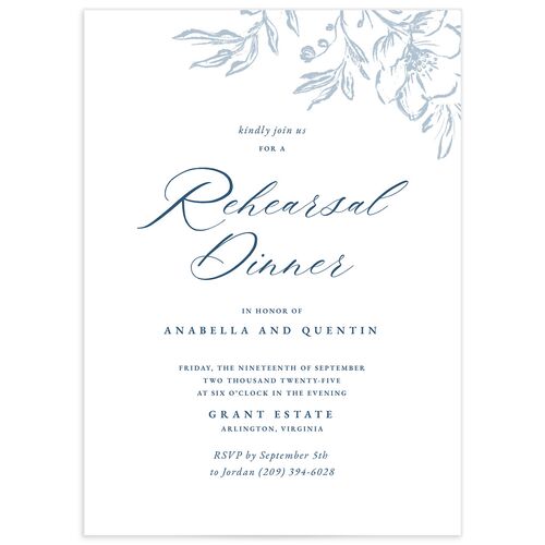 Delicate Blooms Rehearsal Dinner Invitations