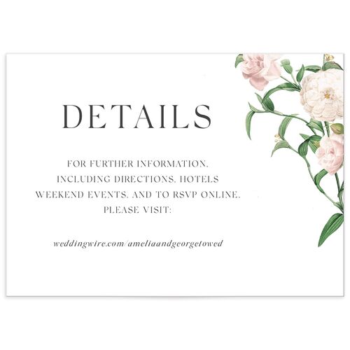 Botanical Ampersand Wedding Enclosure Cards