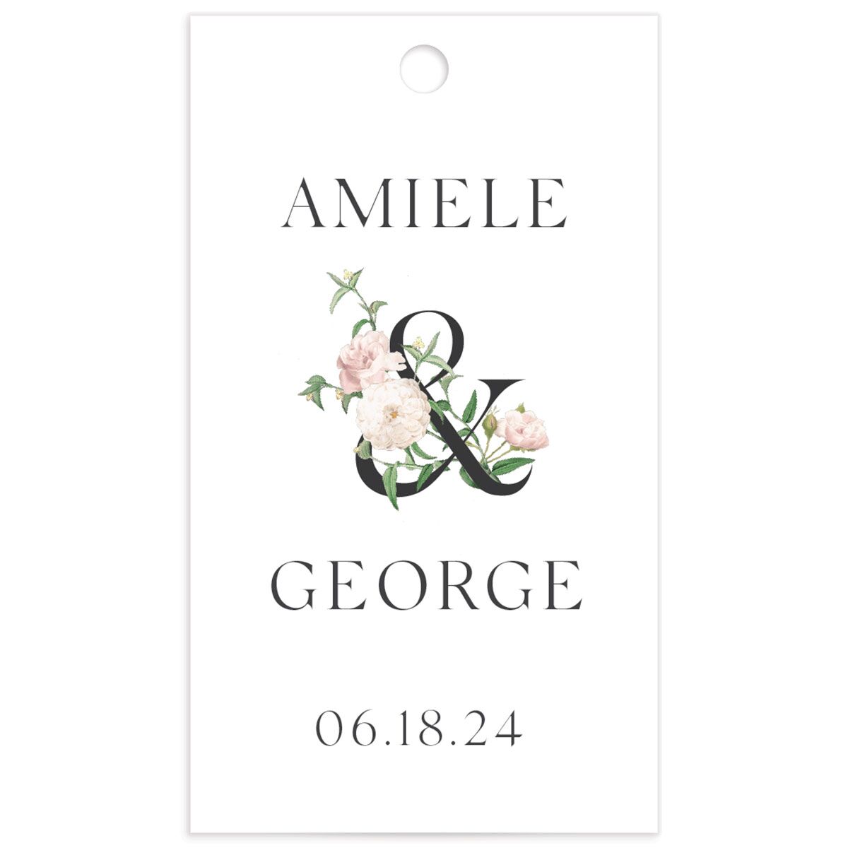 Botanical Ampersand Favor Gift Tags back in Pure White