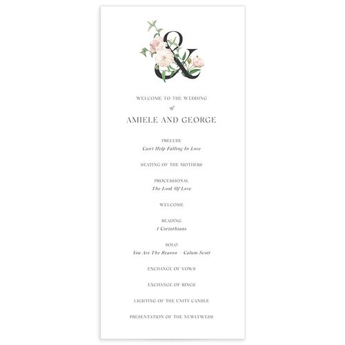 Botanical Ampersand Wedding Programs