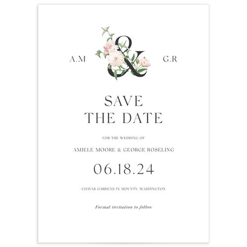 Botanical Ampersand Save the Date Cards
